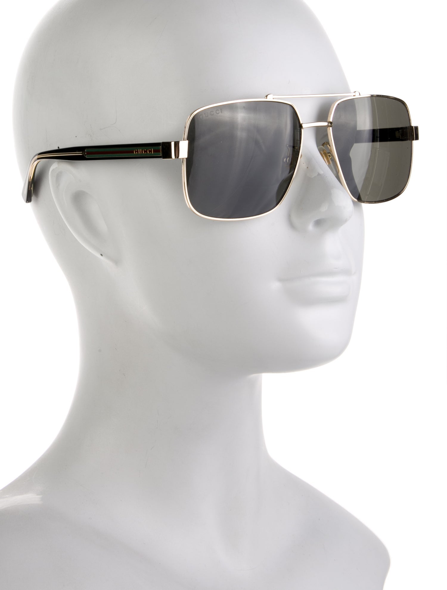 Gucci Web Accent Square Sunglasses